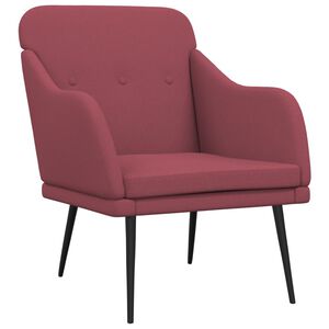 vidaXL Kreslo v&iacute;novočerven&eacute; 63x76x80 cm l&aacute;tka