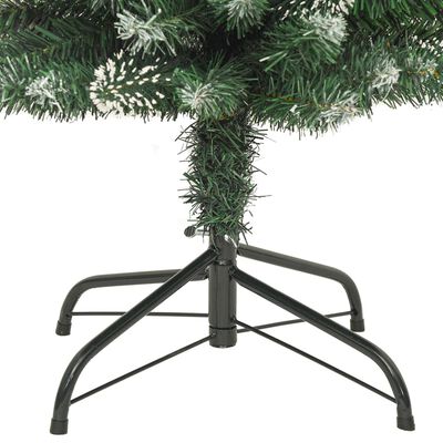 vidaXL Umelý úzky vianočný stromček s podstavcom 210 cm PVC
