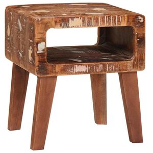 vidaXL Koncov&yacute; st&ocirc;l Hned&aacute; 40 x 32 x 46 cm Mas&iacute;vne obnoven&eacute; drevo