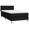vidaXL Posteľn&yacute; r&aacute;m boxspring s matracom čierny 80x200 cm l&aacute;tka