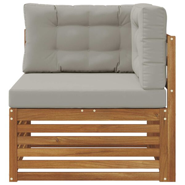 vidaXL Z&aacute;hradn&aacute; rohov&aacute; sedacia s&uacute;prava Pevn&eacute; ak&aacute;ciov&eacute; drevo Pr&iacute;rodn&aacute;