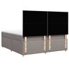 vidaXL Posteľn&yacute; r&aacute;m boxspring s matracom sivohned 180x200 cm l&aacute;tka
