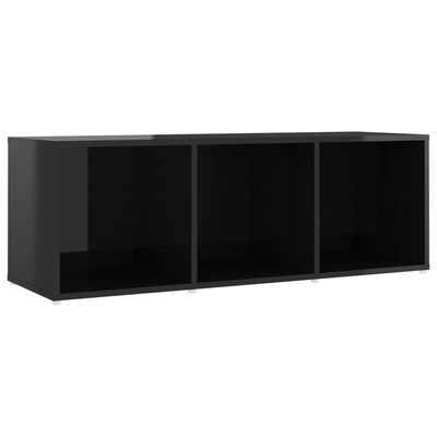 vidaXL TV skrinka, lesklá čierna 107x35x37 cm, kompozitné drevo
