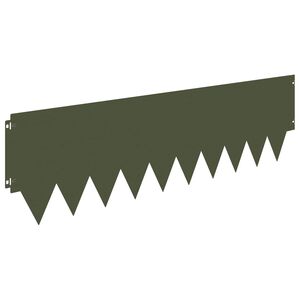 vidaXL Obrubn&iacute;k tr&aacute;vnika 10 ks 103 x 30 cm Oceľ Olivovo zelen&aacute;