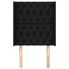 vidaXL Čelo postele so záhybmi čierne 83x16x118/128 cm látka