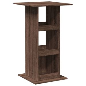 vidaXL Barov&yacute; st&ocirc;l s policami hned&yacute; dub 60x60x102 cm kompozitn&eacute; drevo