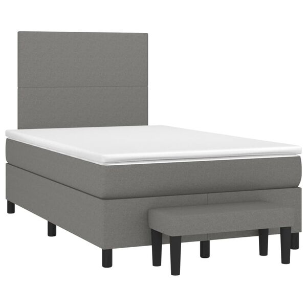 vidaXL Boxspring posteľ s matracom tmavohned&aacute; 120x190 cm l&aacute;tka