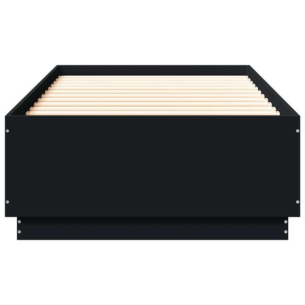 vidaXL Posteľn&yacute; r&aacute;m čierny 100x200 cm borovicov&yacute; mas&iacute;v