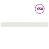 vidaXL Obruby tr&aacute;vnika 50 ks Biela 10x103 cm Oceľ valcovan&aacute; za studena