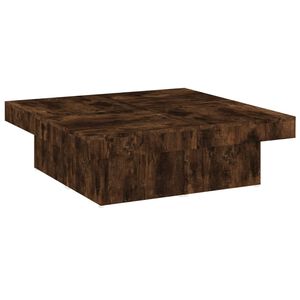 vidaXL Konferenčn&yacute; stol&iacute;k dymov&yacute; dub 90x90x28 cm spracovan&eacute; drevo