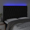 vidaXL Čelo postele s LED čierne 160x7x118/128 cm l&aacute;tka