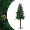 vidaXL &Uacute;zky vianočn&yacute; stromček, prav&eacute; drevo a &scaron;i&scaron;ky, zelen&yacute; 150 cm, PVC