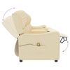 vidaXL 4-miestne sklápacie masážne kreslo+držiaky na poháre, krémové