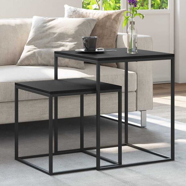 vidaXL Sada konferenčn&yacute;ch stol&iacute;kov 2 ks spracovan&eacute; drevo a kov