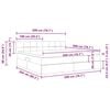 vidaXL &Uacute;ložn&aacute; posteľ s matracmi Svetlosiv&aacute; 200 x 200 cm Zamat