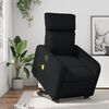 vidaXL Zdvíhacie masážne sklápacie kreslo čierne umelá koža