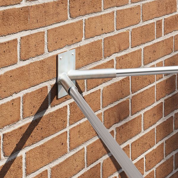 vidaXL Držitelj vlajky Strieborn&aacute; 10.5 x 7.5 x 0.2 cm Oceľ