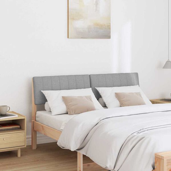 vidaXL Čal&uacute;nen&eacute; čelo postele Svetlosiv&aacute; 135 cm