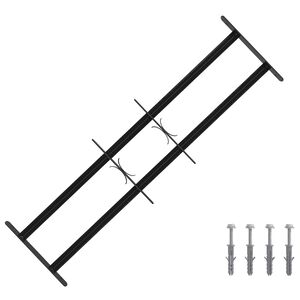 vidaXL Bezpečnostn&aacute; mreža na okn&aacute; s 2 priečkami 3 pcs 63-114 cm