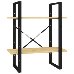 vidaXL Knižnica s 2 policami 60x30x70 cm, borovicov&yacute; mas&iacute;v