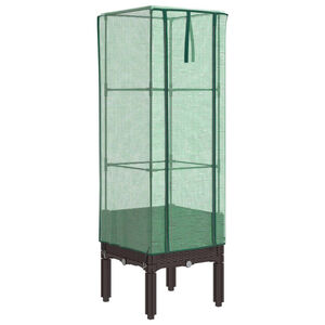 vidaXL Z&aacute;hon s krytom na sklen&iacute;k ratanov&yacute; vzhľad 40x40x140 cm