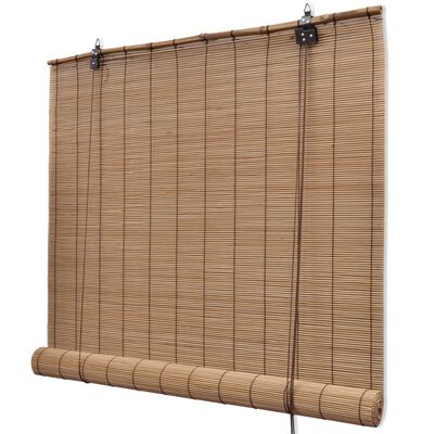 vidaXL Hnedá bambusová roleta 80x160 cm