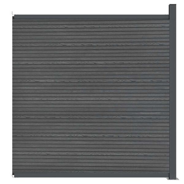 vidaXL Plotový panel, WPC, sivý 173x186 cm