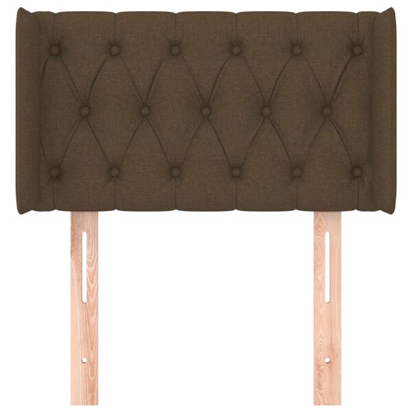 vidaXL Čelo postele so z&aacute;hybmi tmavohend&eacute; 83x16x78/88 cm l&aacute;tka