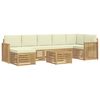 vidaXL Z&aacute;hradn&aacute; s&uacute;prava gaučov 8 pcs Biela a kr&eacute;mov&aacute; 59 x 59 x 37 cm