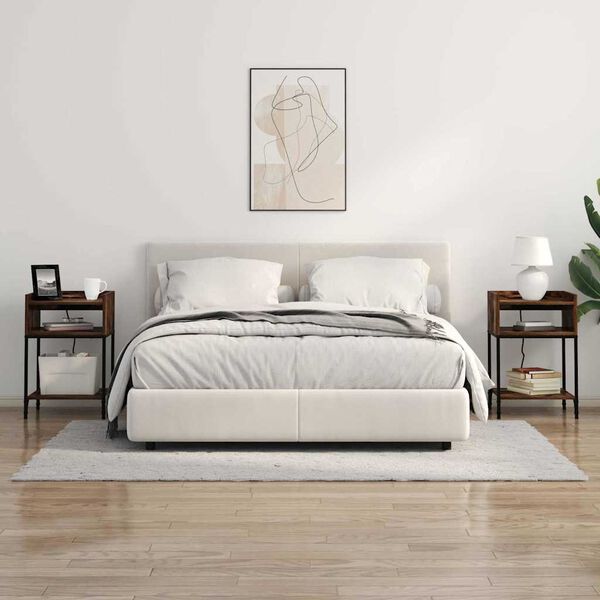 vidaXL Nočn&yacute; stol&iacute;k Dymov&aacute; dub 40 x 40 x 61 cm Kompozitn&eacute; drevo