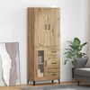 vidaXL Highboard Remeseln&yacute; dub 69,5 x 34 x 180 cm Kompozitn&eacute; drevo