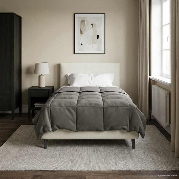 vidaXL Prikr&yacute;vka na cel&yacute; rok Svetlosiv&aacute; 155 x 220 cm Mikrovl&aacute;kno