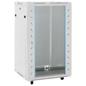 vidaXL 15U N&aacute;stenn&aacute; serverov&aacute; skriňa 19" IP20 siv&aacute; 60x60x100 cm