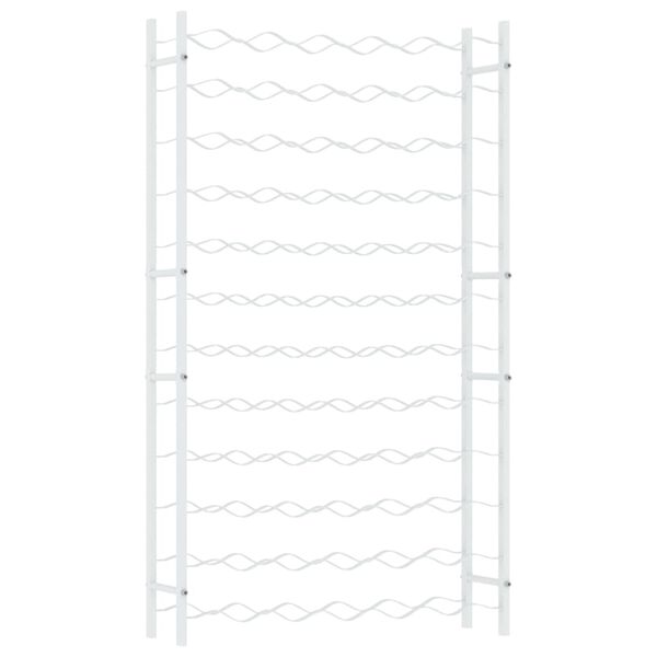 vidaXL Stojan na v&iacute;no na 72 flia&scaron; biely kovov&yacute;