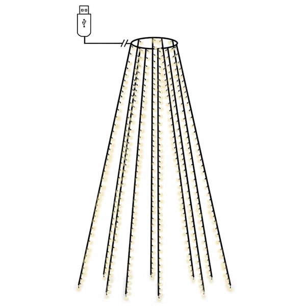 vidaXL Svetl&aacute; na stromček 500LED studen&eacute; biele 500cm interi&eacute;r/exteri&eacute;r