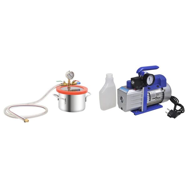 vidaXL V&aacute;kuov&aacute; komora s jednostupňov&yacute;m čerpadlom 3,7 l