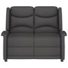 vidaXL 2-miestne sklápacie masážne kreslo, tmavosivé, mikrovlákno
