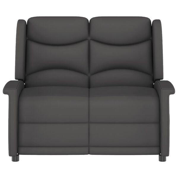 vidaXL 2-miestne sklápacie masážne kreslo, tmavosivé, mikrovlákno