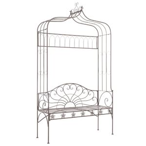 vidaXL Z&aacute;hradn&aacute; lavička 122 cm, železo, starožitn&aacute;, hned&aacute;
