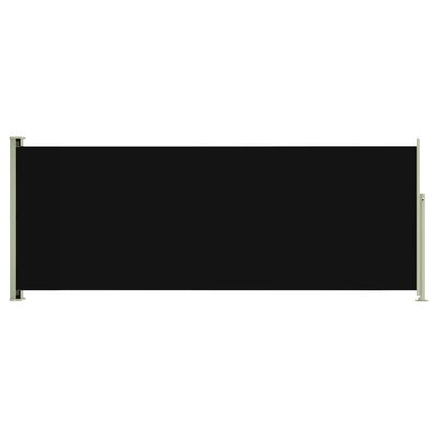 vidaXL Zaťahovacia bočná markíza na terasu 200x500 cm čierna