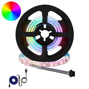 vidaXL LED p&aacute;s 2 ks Čierna a priehľadn&aacute; Meď a plast