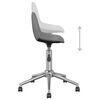 vidaXL Otočn&aacute; kancel&aacute;rska stolička bledosiv&aacute; l&aacute;tkov&aacute;