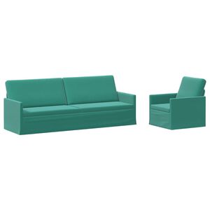 vidaXL Sada pohoviek 2 pcs Tyrkysov&aacute; Zamat
