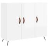 vidaXL Komoda vysok&yacute; lesk biela 90x34x80 cm kompozitn&eacute; drevo