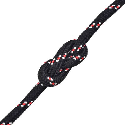 vidaXL Lodné polypropylénové lano 18 mm 50 m čierne