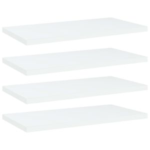 vidaXL Pr&iacute;davn&eacute; police 4 ks, biele 40x20x1,5 cm, kompozitn&eacute; drevo
