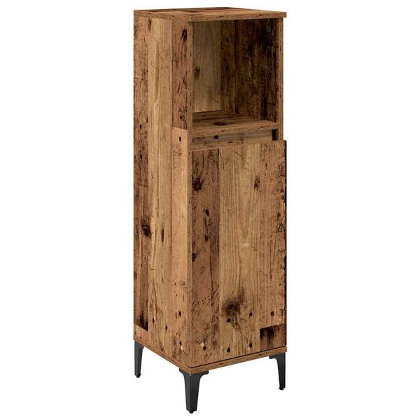 vidaXL Sada k&uacute;peľňov&eacute;ho n&aacute;bytku 3 pcs Star&eacute; drevo Kompozitn&eacute; drevo