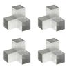 vidaXL Tr&aacute;mov&eacute; spojky 4 ks v tvare Y 101x101 mm pozinkovan&yacute; kov