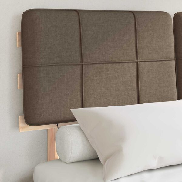 vidaXL R&aacute;m postele s čal&uacute;nen&yacute;m čelom Sivohned&aacute; 140 x 190 cm