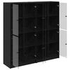 vidaXL Highboard 2 pcs Čierny dub 68 x 37 x 142 cm Kompozitn&eacute; drevo